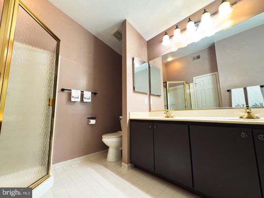 Bathroom, Dual Sink Vanities, Glass Shower, Interior
