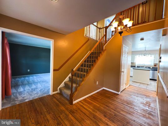 Chandelier, Interior, Kitchen, Recessed Lighting, Wood Texture Flooring