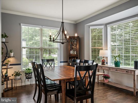 Chandelier, Dining room, Interior, Pendant Lights, Wood Texture Flooring