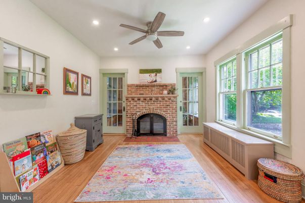 Fireplace, Interior, Recessed Lighting, Wood Texture Flooring