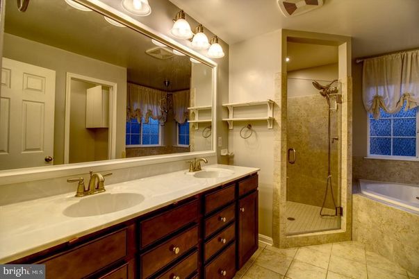 Bathroom, Dual Sink Vanities, Glass Shower, Interior