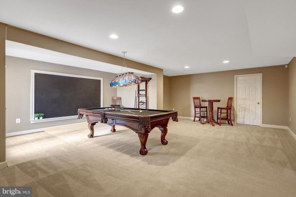 Billiard Table, Game Room, Interior, Pendant Lights, Recessed Lighting