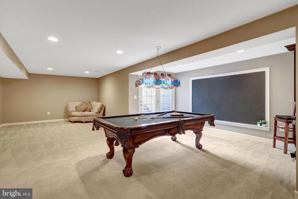 Billiard Table, Game Room, Interior, Pendant Lights, Recessed Lighting