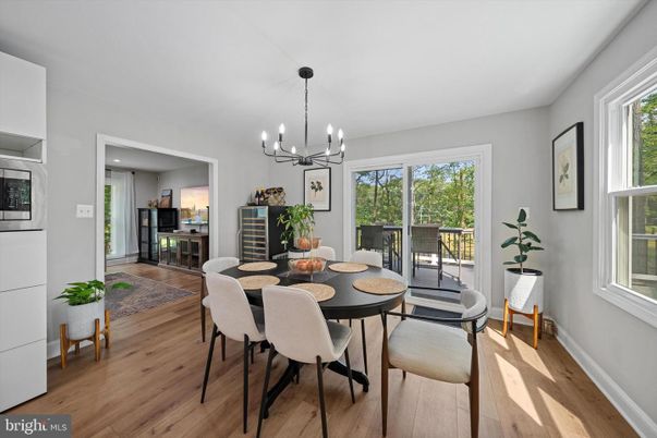 Chandelier, Dining room, Interior, Pendant Lights, Wood Texture Flooring