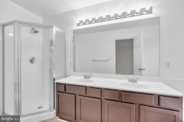 Bathroom, Dual Sink Vanities, Glass Shower, Interior