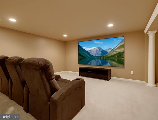 Home Theatre Room, Interior, Recessed Lighting, Theatre Room