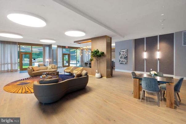 Dining room, Interior, Living room, Pendant Lights, Recessed Lighting, Wood Texture Flooring