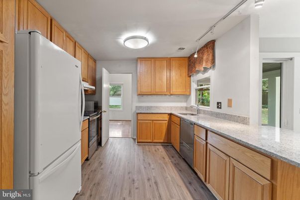 Interior, Kitchen, Wood Texture Flooring