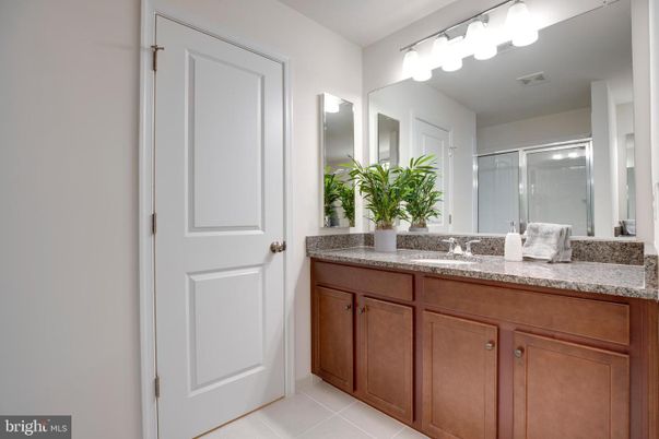 Bathroom, Dual Sink Vanities, Glass Shower, Interior