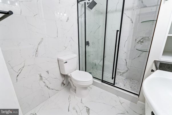 Bathroom, Glass Shower, Interior, Marble, Marble Walls