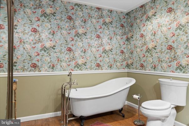 Bathroom, Free Standing Baths, Interior, Wood Texture Flooring