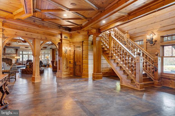 Fireplace, Interior, Recessed Lighting, Wooden Beams, Wooden Ceilings, Wood Texture Flooring, Wooden Walls