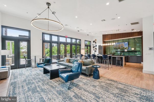 Dining room, Interior, Living room, Pendant Lights, Recessed Lighting, Wood Texture Flooring