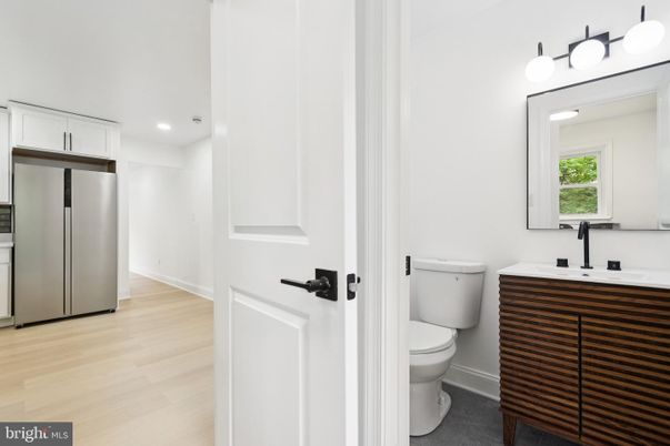 Bathroom, Interior, Recessed Lighting, Wood Texture Flooring