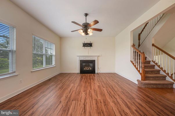 Empty room, Fireplace, Interior, Wood Texture Flooring