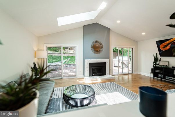 Fireplace, Interior, Recessed Lighting, Wood Texture Flooring
