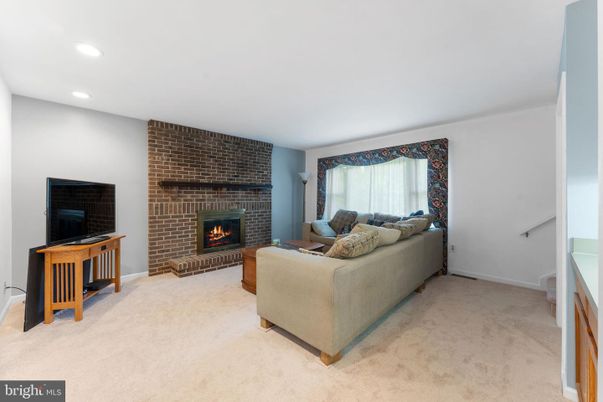 Fireplace, Interior, Living room, Recessed Lighting, Stone Walls