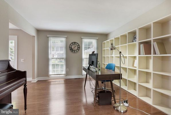 Home Office, Interior, Piano, Wood Texture Flooring