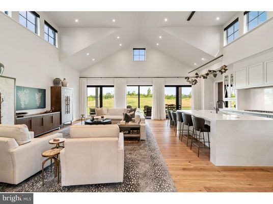 Interior, Kitchen, Living room, Recessed Lighting, Wood Texture Flooring