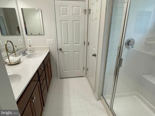 Bathroom, Dual Sink Vanities, Glass Shower, Interior