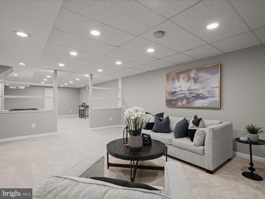Interior, Living room, Recessed Lighting