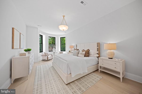 Bedroom, Interior, Pendant Lights, Wood Texture Flooring