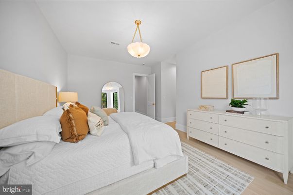 Bedroom, Interior, Pendant Lights, Wood Texture Flooring