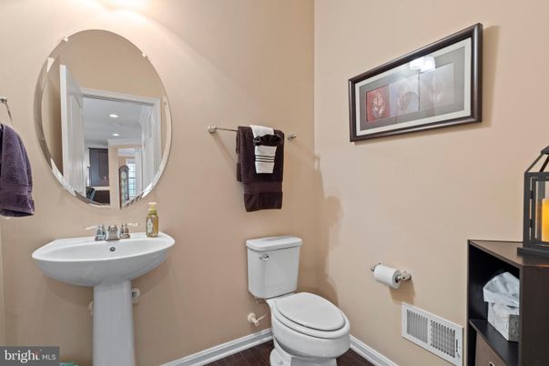 Bathroom, Interior, Recessed Lighting, Wood Texture Flooring