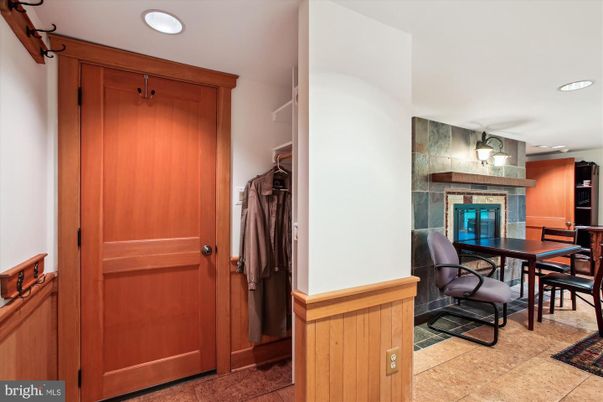 Fireplace, Home Office, Interior, Recessed Lighting