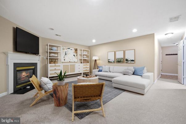 Fireplace, Interior, Living room, Recessed Lighting