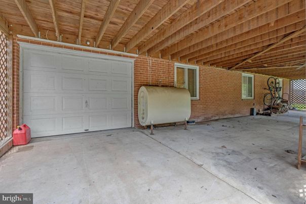 Exterior, Garage, Stone Walls, Wooden Beams, Wooden Ceilings