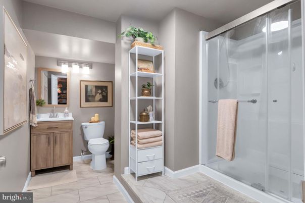 Bathroom, Glass Shower, Interior, Marble