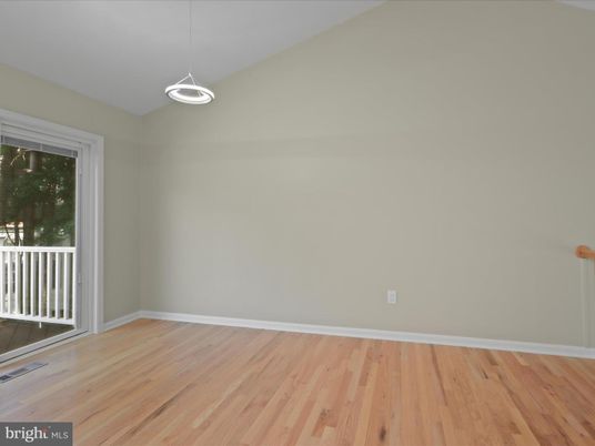 Empty room, Interior, Pendant Lights, Wood Texture Flooring