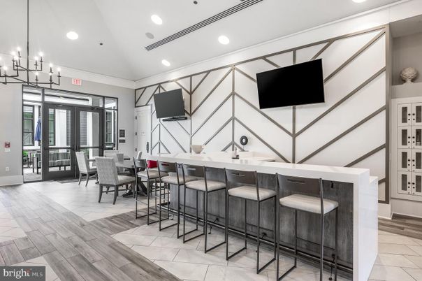 Dining room, Interior, Pendant Lights, Recessed Lighting, Wood Texture Flooring