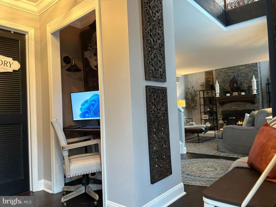 Fireplace, Interior, Living room, Stone Walls, Wood Texture Flooring