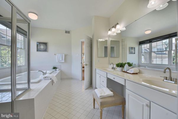 Bathroom, Dual Sink Vanities, Glass Shower, Interior