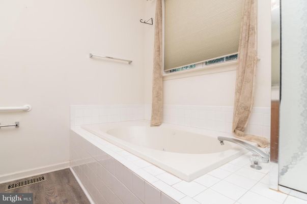 Bathroom, Interior, Tile Countertops, Wood Texture Flooring