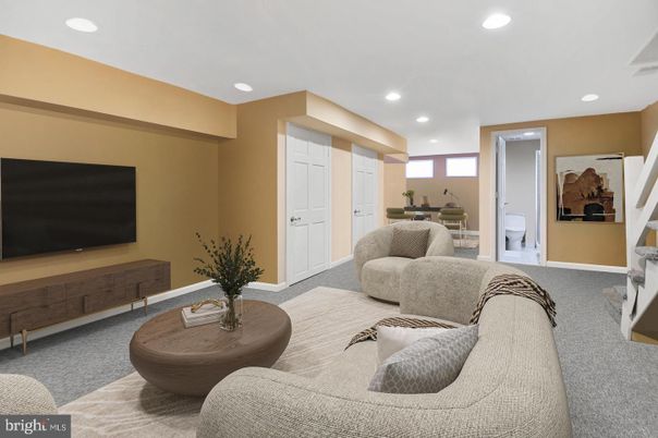 Interior, Living room, Recessed Lighting