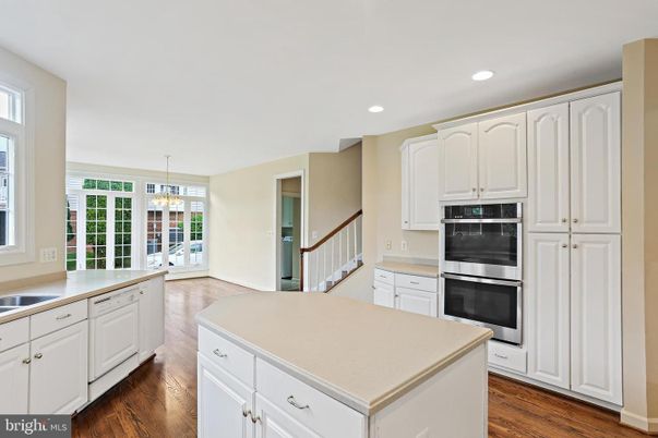 Chandelier, Interior, Kitchen, Pendant Lights, Recessed Lighting, Wood Texture Flooring