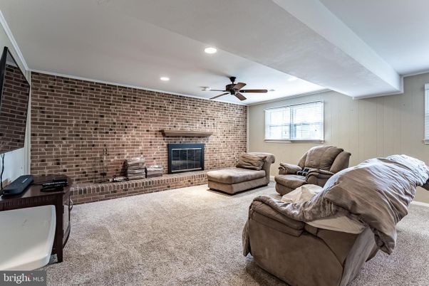 Fireplace, Interior, Living room, Recessed Lighting, Stone Walls