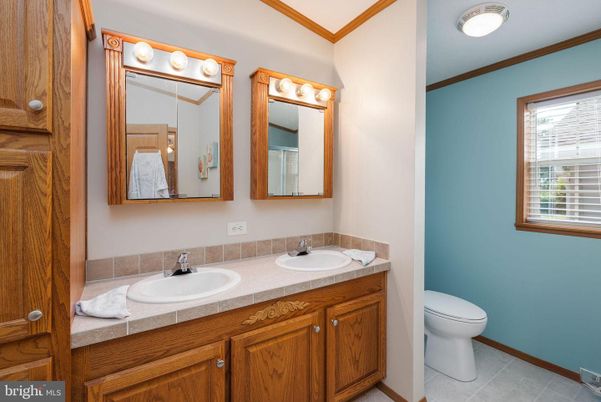 Bathroom, Dual Sink Vanities, Interior, Tile Countertops
