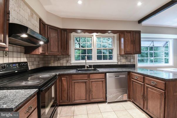 Interior, Kitchen, Recessed Lighting, Stone Walls