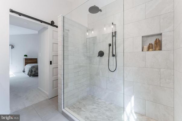 Bathroom, Glass Shower, Interior, Marble