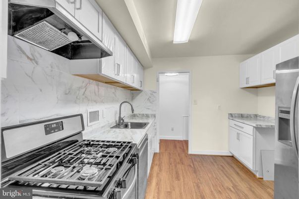 Interior, Kitchen, Marble Walls, Wood Texture Flooring