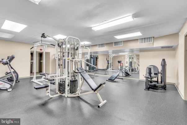 Fitness Equipment, Gym, Interior, Recessed Lighting
