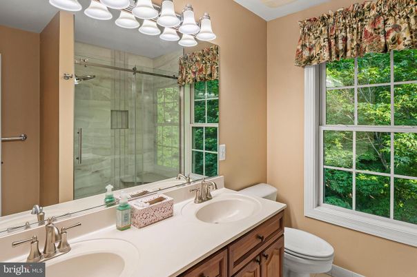 Bathroom, Dual Sink Vanities, Glass Shower, Interior