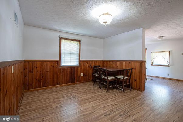Dining room, Interior, Wood Texture Flooring, Wooden Walls