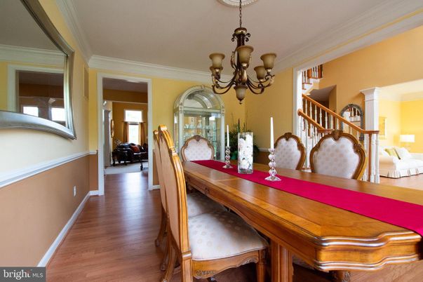 Chandelier, Dining room, Interior, Wood Texture Flooring