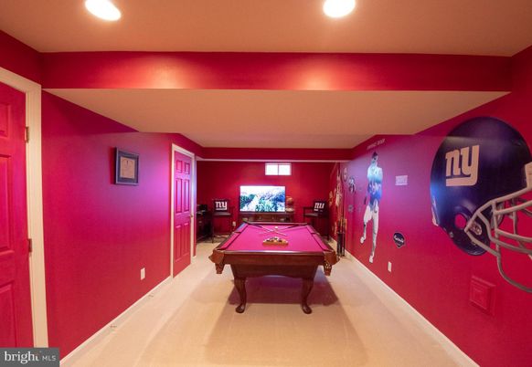 Billiard Table, Game Room, Interior, Recessed Lighting