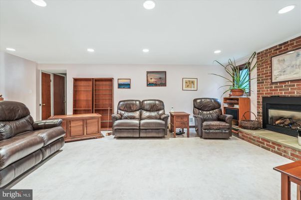 Fireplace, Interior, Living room, Recessed Lighting, Stone Walls